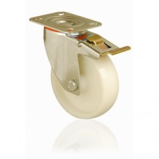 SWIVEL CASTORS - TOP PLATE - (BRAKED)